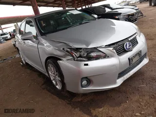 2012 Lexus CT 200h with VIN JTHKD5BH7C2086931, listed as a IAAI auction lot 41809517 with 200,801 mi miles. Bid and sale history available at carsss.com. Image 1.