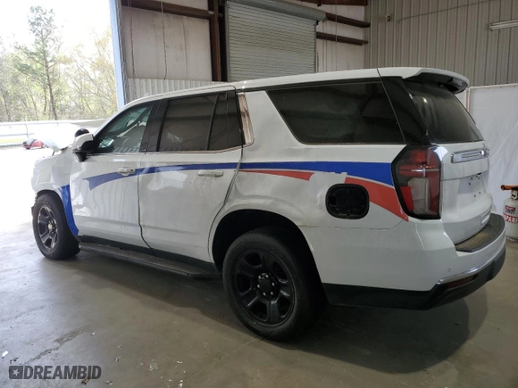 2022 Chevrolet Tahoe Commercial with VIN 1GNSCLED1NR217452, listed as a Copart auction lot 48138565 with 0 mi miles and Salvage Title. Bid and sale history available at carsss.com. Image 2.