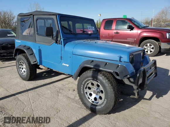 1995 Jeep Wrangler S z VIN 1J4FY19P8SP300768, wystawiony jako Copart lot #54414255 z przebiegiem 199 044 mil mil oraz Szkoda całkowita • Salvage title. Historia ofert i sprzedaży dostępna na DreamBid. Obrazek 4.