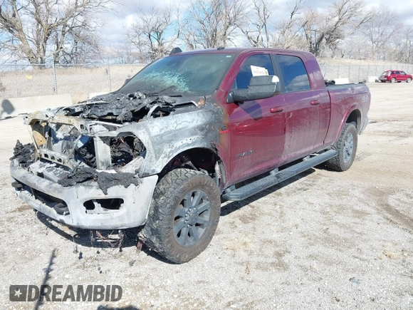 2021 Ram 2500 Laramie with VIN 3C6UR5NL1MG650746, listed as a IAAI auction lot 41676556 with Not Provided miles. Bid and sale history available at carsss.com. Image 2.
