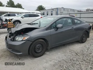 2013 Honda Civic Cpe LX with VIN 2HGFG3B51DH521795, listed as a Copart auction lot 43772055 with 83,740 mi miles and Salvage Title. Bid and sale history available at carsss.com. Image 1.