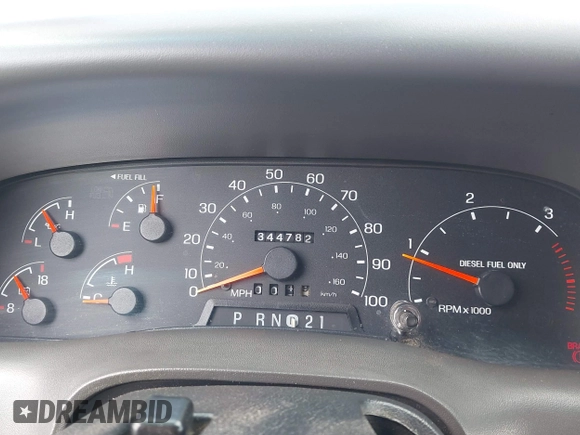 2000 Ford F-250 XL with VIN 1FTNW21F1YEB77397, listed as a IAAI auction lot 41934134 with 344,782 mi miles and . Bid and sale history available at DreamBid. Image 7.