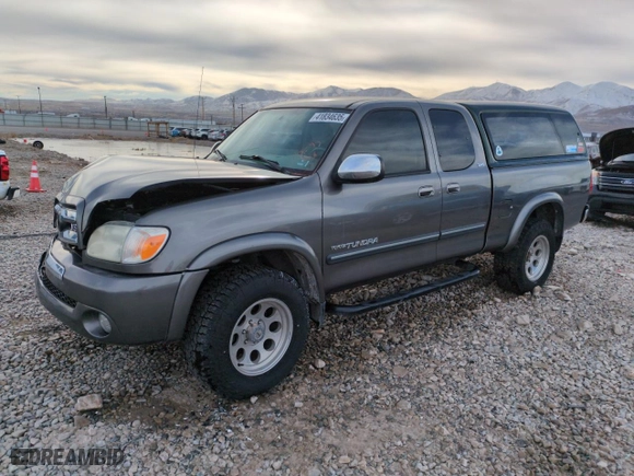 2005 Toyota Tundra SR5 with VIN 5TBBT44105S465448, listed as a Copart auction lot 41834635 with 180,019 mi miles and Salvage Title. Bid and sale history available at carsss.com. Image 1.