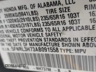 2010 Honda Odyssey EX-L с VIN 5FNRL3H73AB091558, выставлен на аукционе IAAI как лот 42350621 с пробегом 179 831 миль миль и . История ставок и продаж доступна на DreamBid. Изображение 9.