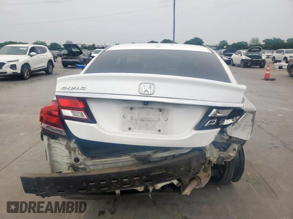 2014 Honda Civic EX-L with VIN 19XFB2F97EE014465, listed as a Copart auction lot 53872845 with 136,719 mi miles and Salvage Title. Bid and sale history available at DreamBid. Image 6.