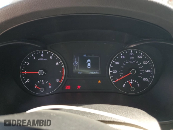 2017 Kia Optima LX with VIN 5XXGT4L38HG139046, listed as a Copart auction lot 57180555 with 105,007 mi miles and Clean title. Bid and sale history available at DreamBid. Image 9.