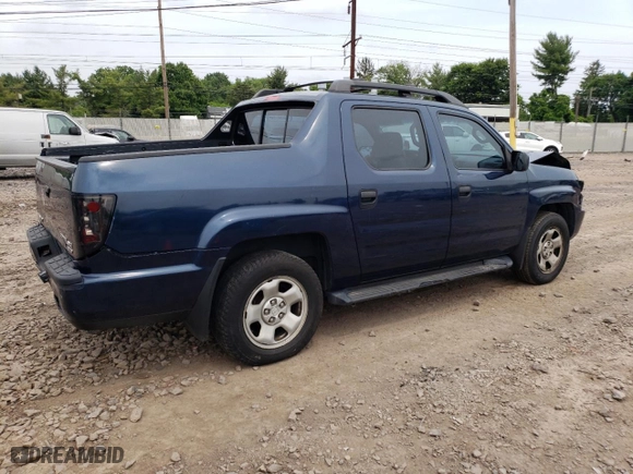 2010 Honda Ridgeline RT with VIN 5FPYK1F25AB004907, listed as a Copart auction lot 56617553 with 252,049 mi miles and Salvage Title. Bid and sale history available at carsss.com. Image 3.