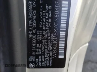 2007 BMW 6 Series 650i with VIN WBAEK135X7CN80487, listed as a Copart auction lot 80215954 with 112,499 mi miles and Clean Title. Bid and sale history available at carsss.com. Image 12.