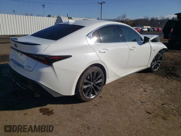 2021 Lexus IS 350 F Sport with VIN JTHGZ1E24M5022594, listed as a Copart auction lot 46638385 with 49,281 mi miles and Salvage Title. Bid and sale history available at DreamBid. Image 3.