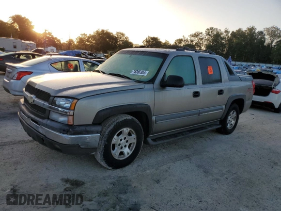 2003 Chevrolet Avalanche with VIN 3GNEC13T63G244378, listed as a Copart auction lot 78366304 with 169,130 mi miles and Salvage Title. Bid and sale history available at DreamBid. Image 1.