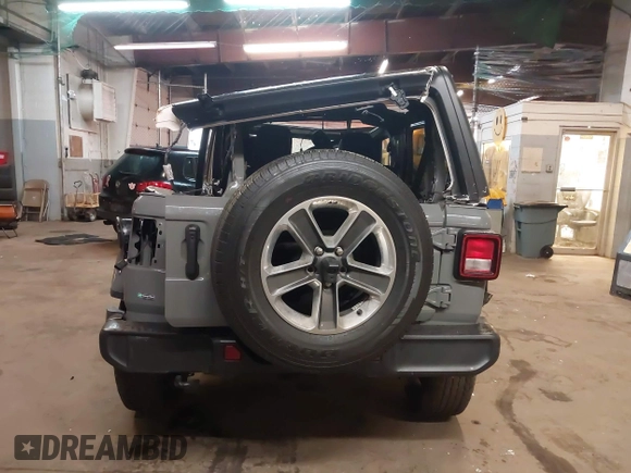 2022 Jeep Wrangler Unlimited Sahara with VIN 1C4HJXENXNW251089, listed as a IAAI auction lot 41728817 with 48,438 mi miles and . Bid and sale history available at DreamBid. Image 16.