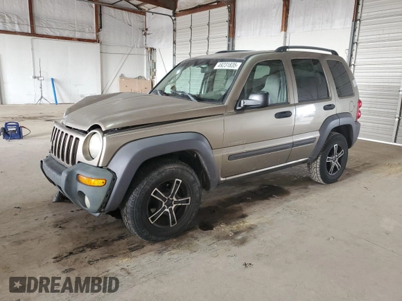 2004 Jeep Liberty Sport with VIN 1J4GL48KX4W115186, listed as a Copart auction lot 49231835 with 206,185 mi miles and Salvage Title. Bid and sale history available at carsss.com. Image 1.