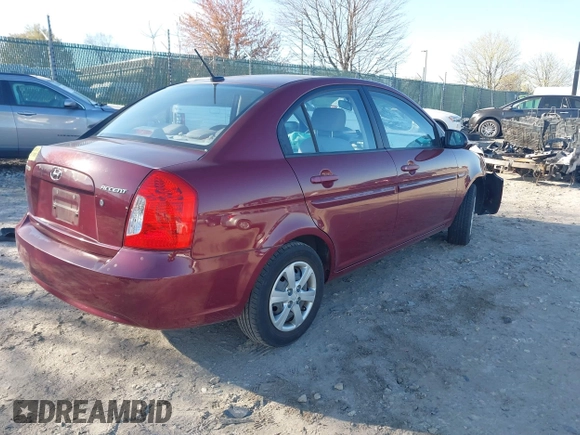 2008 Hyundai Accent GLS with VIN KMHCN46C08U277111, listed as a IAAI auction lot 41982677 with 125,570 mi miles. Bid and sale history available at carsss.com. Image 4.