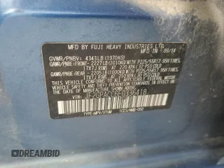 2014 Subaru Crosstrek Premium z VIN JF2GPACC6EG336418, wystawiony jako Copart lot #74817394 z przebiegiem 130 773 mil mil oraz Szkoda całkowita • Salvage title. Historia ofert i sprzedaży dostępna na DreamBid. Obrazek 12.