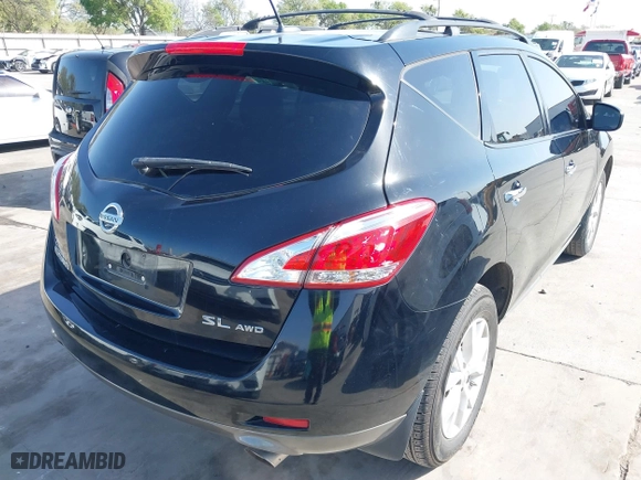 2012 Nissan Murano SV with VIN JN8AZ1MW5CW205074, listed as a IAAI auction lot 41847269 with 172,037 mi miles. Bid and sale history available at carsss.com. Image 4.
