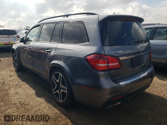 2018 Mercedes-Benz GLS 550 with VIN 4JGDF7DE0JB019048, listed as a Copart auction lot 66571764 with Not Provided miles and Salvage Title. Bid and sale history available at DreamBid. Image 2.