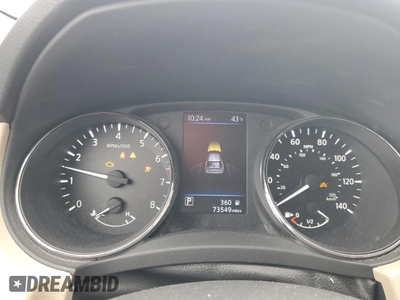 2020 Nissan Rogue S with VIN 5N1AT2MV4LC743711, listed as a Copart auction lot 52316565 with 73,549 mi miles and Salvage Title. Bid and sale history available at carsss.com. Image 9.