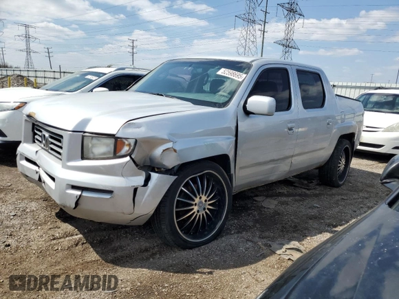 2006 Honda Ridgeline RTS with VIN 2HJYK16406H511883, listed as a Copart auction lot 52598695 with 190,162 mi miles and Salvage Title. Bid and sale history available at carsss.com. Image 1.