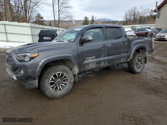 2023 Toyota Tacoma 4WD SR with VIN 3TYCZ5AN2PT156093, listed as a Copart auction lot 45577245 with 33,687 mi miles and Salvage Title. Bid and sale history available at carsss.com. Image 1.