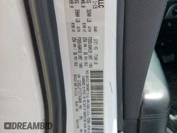 2015 Dodge Durango Special Service with VIN 1C4SDJFT1FC743049, listed as a Copart auction lot 60161544 with 137,763 mi miles and Salvage title. Bid and sale history available at DreamBid. Image 12.