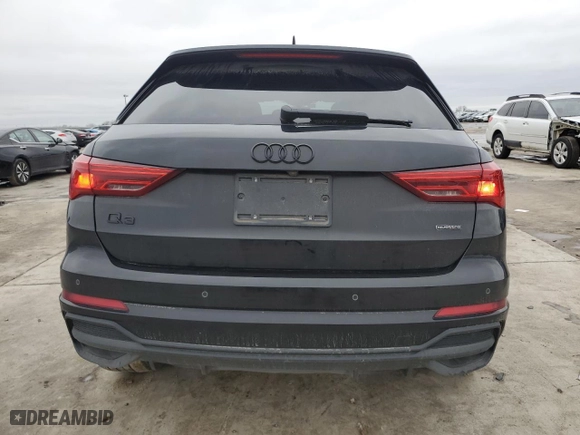 2023 Audi Q3 S line Premium Plus with VIN WA1EECF37P1016494, listed as a Copart auction lot 44696415 with 57,618 mi miles and Salvage Title. Bid and sale history available at carsss.com. Image 6.