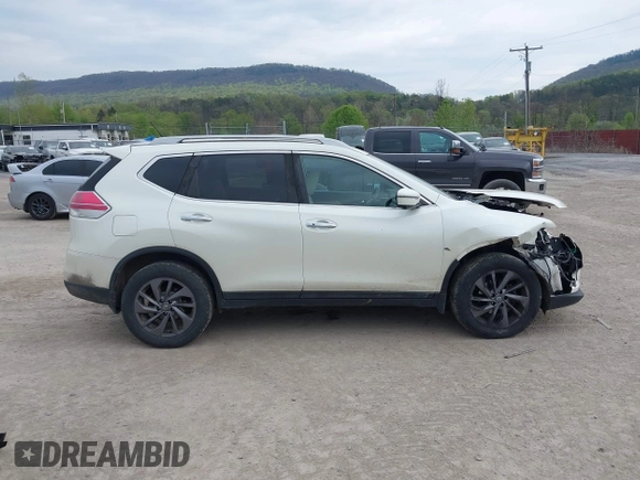 2016 Nissan Rogue SL with VIN 5N1AT2MV6GC844741, listed as a IAAI auction lot 42124853 with 176,617 mi miles and . Bid and sale history available at DreamBid. Image 14.