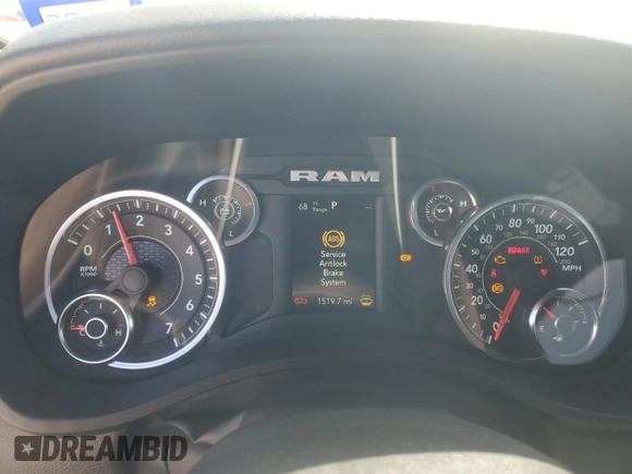 2023 Ram 1500 Tradesman with VIN 1C6SRFGT3PN628401, listed as a Copart auction lot 55622245 with 1,519 mi miles and Clean title. Bid and sale history available at DreamBid. Image 9.