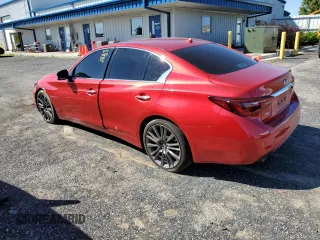 2018 Infiniti Q50 RED SPORT 400 with VIN JN1FV7ARXJM481308, listed as a Copart auction lot 65023704 with 96,204 mi miles and Salvage Title. Bid and sale history available at carsss.com. Image 2.
