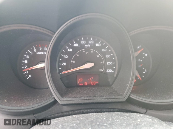 2014 Kia Rio LX with VIN KNADM5A35E6921756, listed as a Copart auction lot 84653184 with 181,703 mi miles and Salvage Title. Bid and sale history available at carsss.com. Image 9.