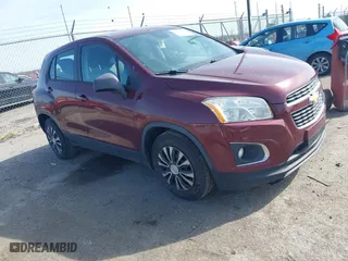 2016 Chevrolet Trax LS with VIN 3GNCJKSB1GL169260, listed as a IAAI auction lot 41775094 with 99,950 mi miles. Bid and sale history available at carsss.com. Image 1.