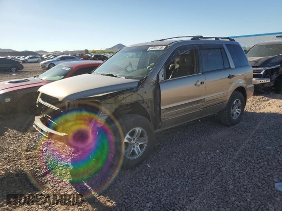 2005 Honda Pilot EX-L z VIN 5FNYF18525B064752, wystawiony jako Copart lot #56022115 z przebiegiem 221 161 mil mil oraz Szkoda całkowita • Salvage title. Historia ofert i sprzedaży dostępna na DreamBid. Obrazek 1.