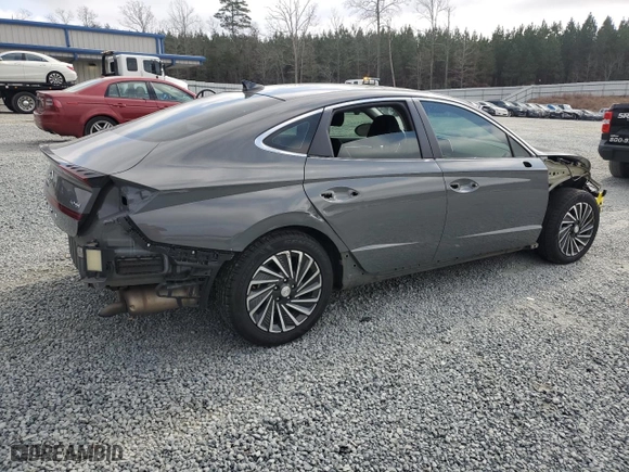 2021 Hyundai Sonata Hybrid Limited with VIN KMHL54JJ6MA027597, listed as a Copart auction lot 43110965 with 84,762 mi miles and Salvage Title. Bid and sale history available at carsss.com. Image 3.