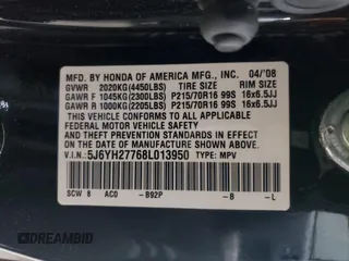 2008 Honda Element EX with VIN 5J6YH27768L013950, listed as a Copart auction lot 83998054 with 180,090 mi miles and Clean Title. Bid and sale history available at DreamBid. Image 13.