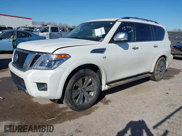 2020 Nissan Armada Platinum with VIN JN8AY2NF2L9361725, listed as a IAAI auction lot 41402106 with Not Provided miles. Bid and sale history available at carsss.com. Image 17.