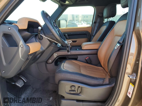 2022 Land Rover Defender with VIN SALEX7RU4N2064840, listed as a Copart auction lot 47654755 with 20,633 mi miles and Salvage title. Bid and sale history available at DreamBid. Image 7.