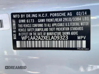 2014 Porsche Cayenne with VIN WP1AA2A2XELA09323, listed as a Copart auction lot 61265345 with 204,292 mi miles and Clean title. Bid and sale history available at DreamBid. Image 10.