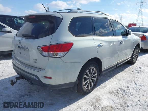 2014 Nissan Pathfinder S z VIN 5N1AR2MM1EC714966, wystawiony jako IAAI lot #41333651 z przebiegiem 118 542 mil mil oraz . Historia ofert i sprzedaży dostępna na DreamBid. Obrazek 4.