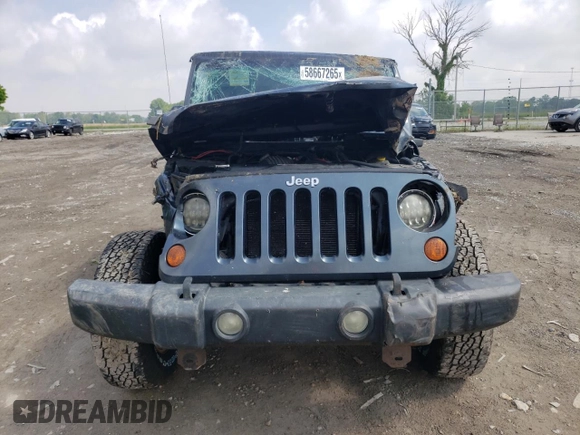 2008 Jeep Wrangler X with VIN 1J4FA24158L563572, listed as a Copart auction lot 58667265 with 162,649 mi miles and Salvage title. Bid and sale history available at DreamBid. Image 5.
