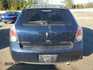 2009 Pontiac Vibe with VIN 5Y2SM67069Z401681, listed as a Copart auction lot 76338944 with 191,368 mi miles and Salvage Title. Bid and sale history available at carsss.com. Image 6.