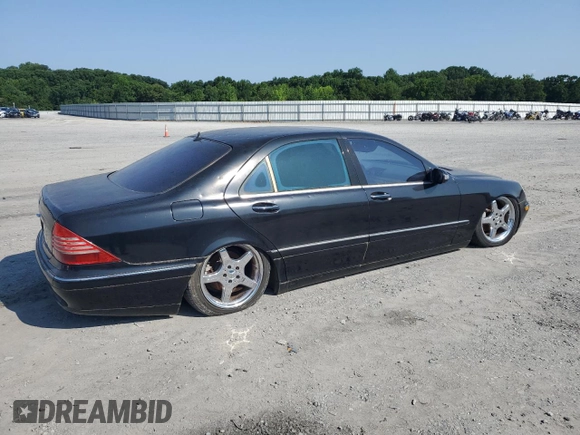 2003 Mercedes-Benz S 430 with VIN WDBNG70J83A351710, listed as a Copart auction lot 60496365 with Not provided miles and Salvage title. Bid and sale history available at DreamBid. Image 3.