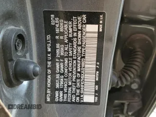 2018 Honda Civic EX with VIN SHHFK7H5XJU216923, listed as a Copart auction lot 49716635 with Not provided miles and Salvage title. Bid and sale history available at DreamBid. Image 13.