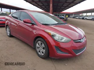 2016 Hyundai Elantra SE with VIN 5NPDH4AE5GH710956, listed as a IAAI auction lot 41956772 with 135,517 mi miles. Bid and sale history available at carsss.com. Image 1.