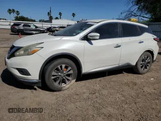 2016 Nissan Murano SL z VIN 5N1AZ2MG5GN142642, wystawiony jako Copart lot #52335485 z przebiegiem Nie podano mil oraz Szkoda całkowita • Salvage title. Historia ofert i sprzedaży dostępna na DreamBid. Obrazek 1.