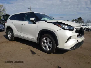 2020 Toyota Highlander L with VIN 5TDCZRBH9LS504672, listed as a Copart auction lot 54147505 with 49,879 mi miles and Salvage title. Bid and sale history available at DreamBid. Image 4.