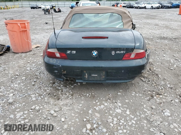 2001 BMW Z3 2.5 with VIN WBACN33461LM04027, listed as a Copart auction lot 55853495 with 135,040 mi miles and Salvage title. Bid and sale history available at DreamBid. Image 4.