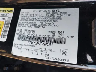 2016 Ford Fusion SE with VIN 3FA6P0H72GR286599, listed as a IAAI auction lot 42701589 with 161,478 mi miles and . Bid and sale history available at DreamBid. Image 9.