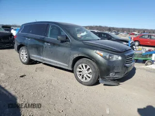 2013 Infiniti JX35 with VIN 5N1AL0MM4DC320804, listed as a Copart auction lot 41757285 with 140,551 mi miles and Salvage Title. Bid and sale history available at carsss.com. Image 4.