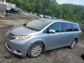 2011 Toyota Sienna XLE with VIN 5TDDK3DC2BS021143, listed as a Copart auction lot 63362845 with 256,665 mi miles and Salvage title. Bid and sale history available at DreamBid. Image 1.