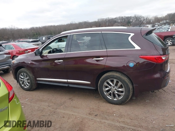 2015 Infiniti QX60 with VIN 5N1AL0MM8FC521835, listed as a IAAI auction lot 41684258 with 100,266 mi miles. Bid and sale history available at carsss.com. Image 14.