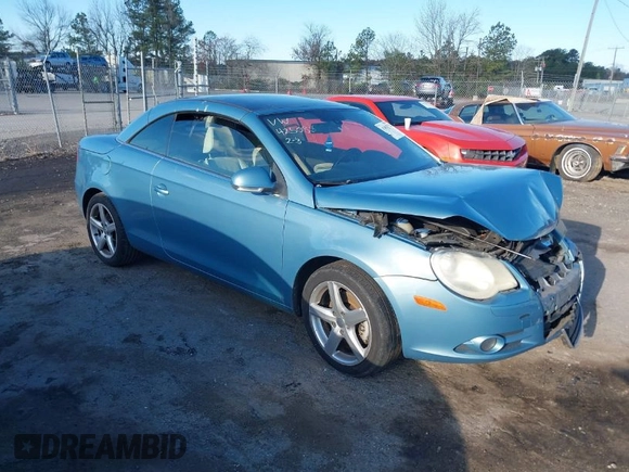 2007 Volkswagen Eos 2.0T with VIN WVWDA71F67V018252, listed as a IAAI auction lot 41853572 with 187,934 mi miles and . Bid and sale history available at DreamBid. Image 1.